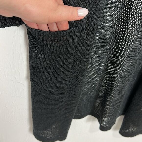 J. Jill Linen Blend Long Sleeve Open Front Cardigan With Pockets Size M - Picture 3 of 12